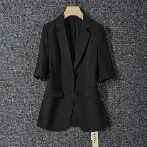 新款西装女黑色高级感短袖西服