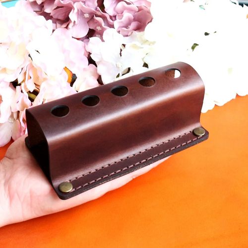 手工皮具图纸 笔插收纳ey001