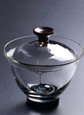 新羽手工 玻璃盖碗 家用功夫泡茶杯 玛瑙手抓壶茶具原创品牌包邮