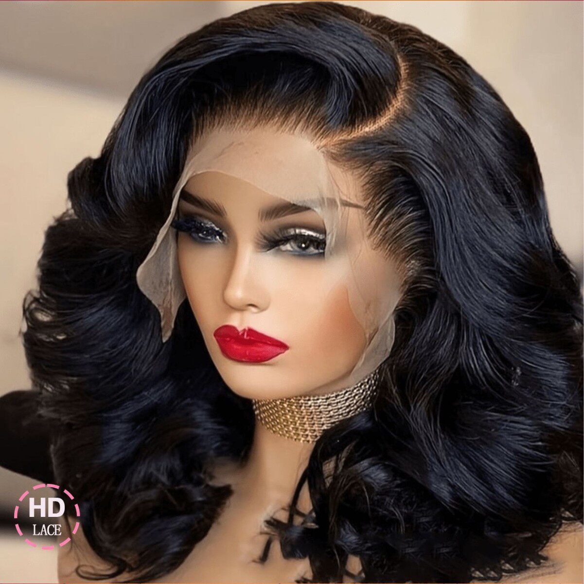 前蕾丝假发头套短卷发body bob humenhairlacefront wigs现货代发