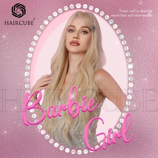 Barbie秋季 齐刘海白金挑染长卷发假发女wigs跨境热销 新品