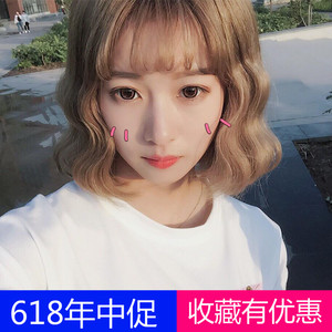 安娜罗韩国假发女空气刘海短卷发自然逼真玉米烫蛋卷锁骨发型假发