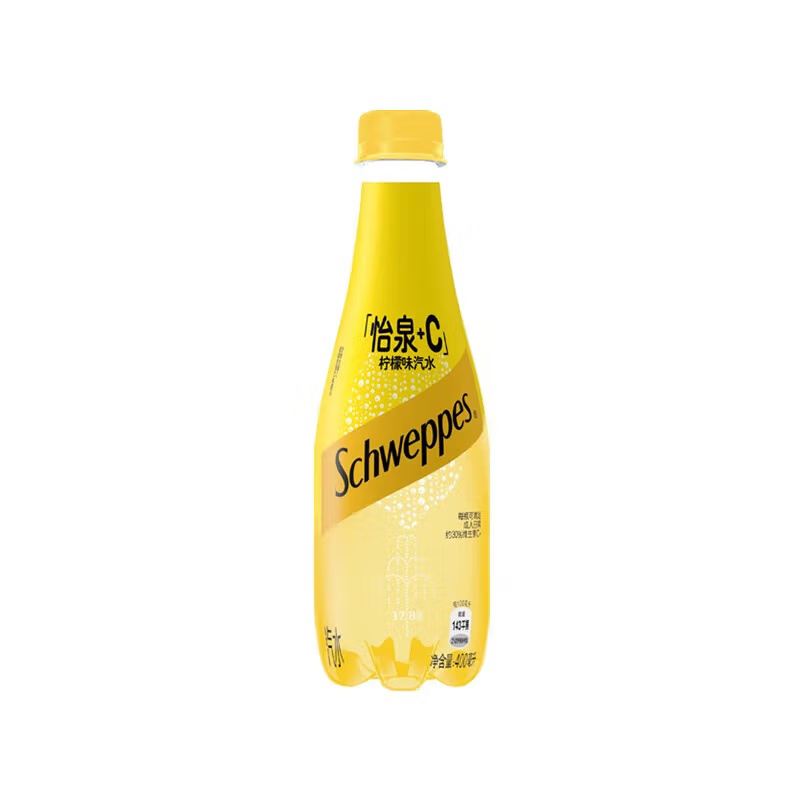 中粮可口可乐怡泉 Schweppes+C柠檬味汽水 400ml*12瓶