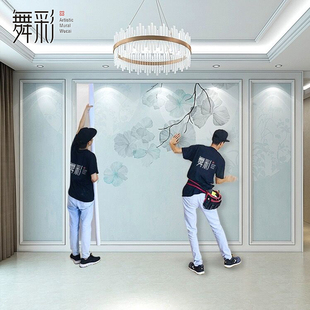 墙纸新中式 壁纸电视背景墙墙布现代简约卧室影视墙壁画 客厅新款