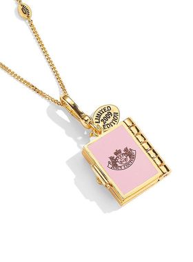 新款外贸饰品珐琅彩釉可打开印花翻页书本吊坠项链轻奢挂件潮配饰