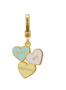 新款甜美糖果色珐琅彩釉光面字母爱心吊坠项链轻盈精致心形叠搭链