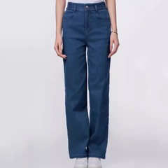 商场同款2026春秋冬新款高腰直筒加绒加厚磨毛牛仔裤长裤5100588