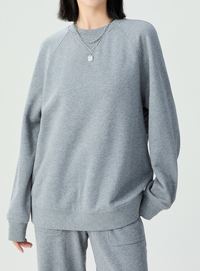 哥家专柜同款2026年春秋时尚休闲百搭圆领廓形运动卫衣女5301072