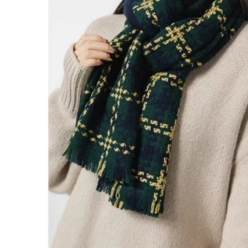 2025年冬季格子休闲围巾