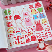 粘贴画3到6岁女孩化妆儿童变装 贴纸书元 气公主换装 宝宝换衣服玩具