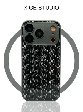 全包自带镜头膜玻璃壳适用苹果17promax手机壳17pro新款iPhone16promax/15promax/14promax潮牌戈雅狗牙黑色