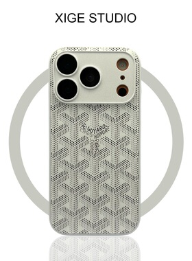 全包自带镜头膜玻璃壳适用苹果17promax手机壳17pro新款iPhone16promax/15promax/14promax潮牌戈雅狗牙白色