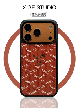 潮牌戈雅橙色Magsafe磁吸适用苹果17promax手机壳新款iPhone16promax/15promax/14promax硅胶防摔全包保护套