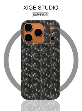 潮牌戈雅黑色Magsafe磁吸适用苹果17promax手机壳新款iPhone16promax/15promax/14promax/13promax防摔保护套