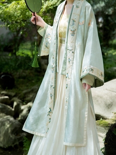 汉服出租裳宫语飞花令宋制汉服女刺绣对襟衫百迭裙春夏款