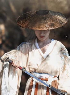 出租古风斗笠面纱汉服帽子合集帷幕雪纺白纱幕篱唐制纱帽古装女侠