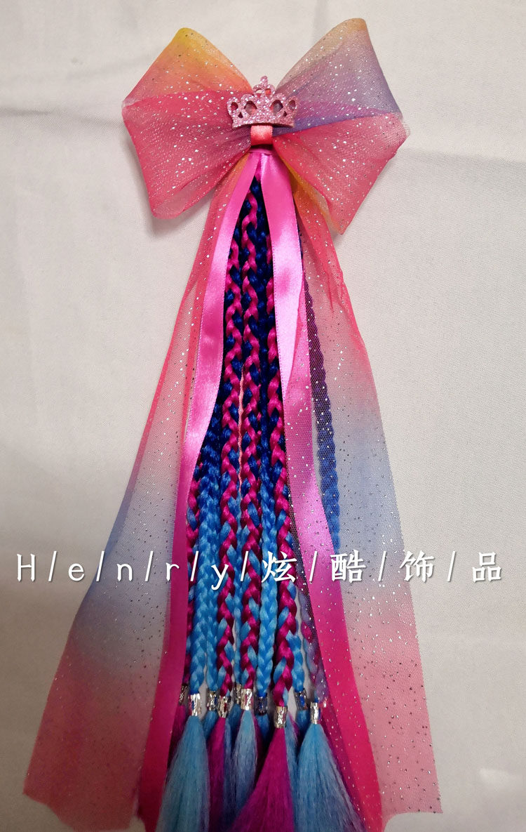 原创个性儿童轮滑飘带脏脏辫头盔