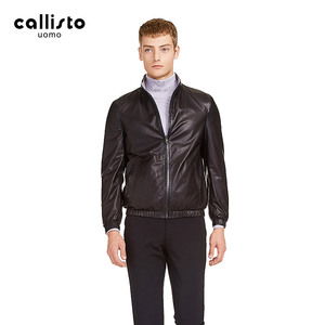 callisto卡利斯特男士秋冬夹克皮衣双面穿时尚简约减龄羊皮革外套