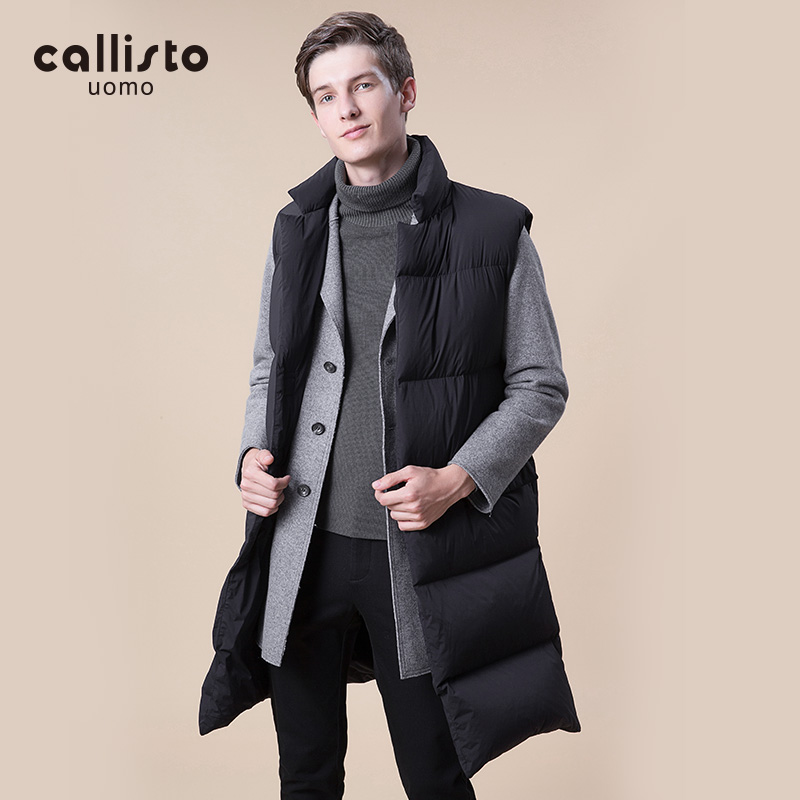 callisto卡利斯特男立领保暖马甲