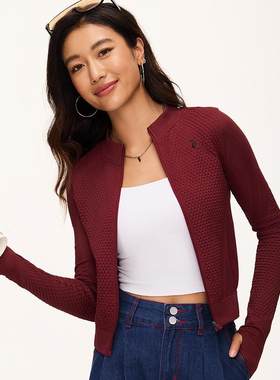 瑜伽服女士防风小立领拉链衫外套