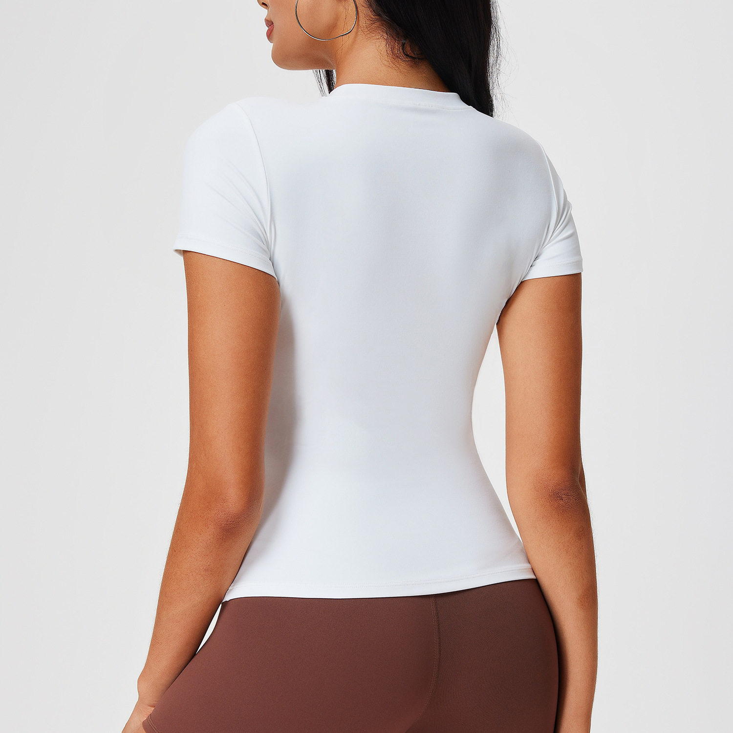 欧美运动t恤女士短袖正肩裸感速干瑜伽服修身显瘦健身跑步上衣女,运动服/休闲服装,运动T恤,淘宝优惠券,粉丝福利购,淘宝优惠卷