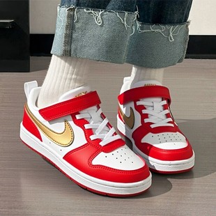 NIKE耐克马年新年款红色婴童鞋官方正品COURT板鞋2026新款运动鞋