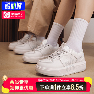 MLB官方男鞋女鞋2026春季新款情侣复古老花时尚厚底板鞋学长鞋潮