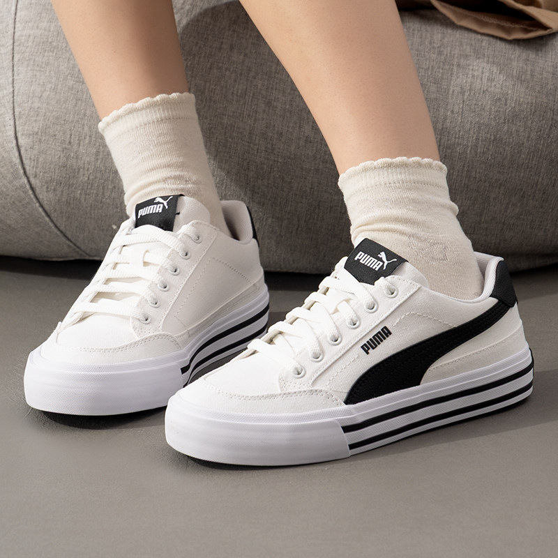 彪马白色帆布鞋官方正品CourtClassic板鞋2026夏季新款运动休闲鞋