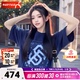 23夏季 MLB官方 情侣腰果花大logo运动服白色T恤TSI01 新款 男女短袖