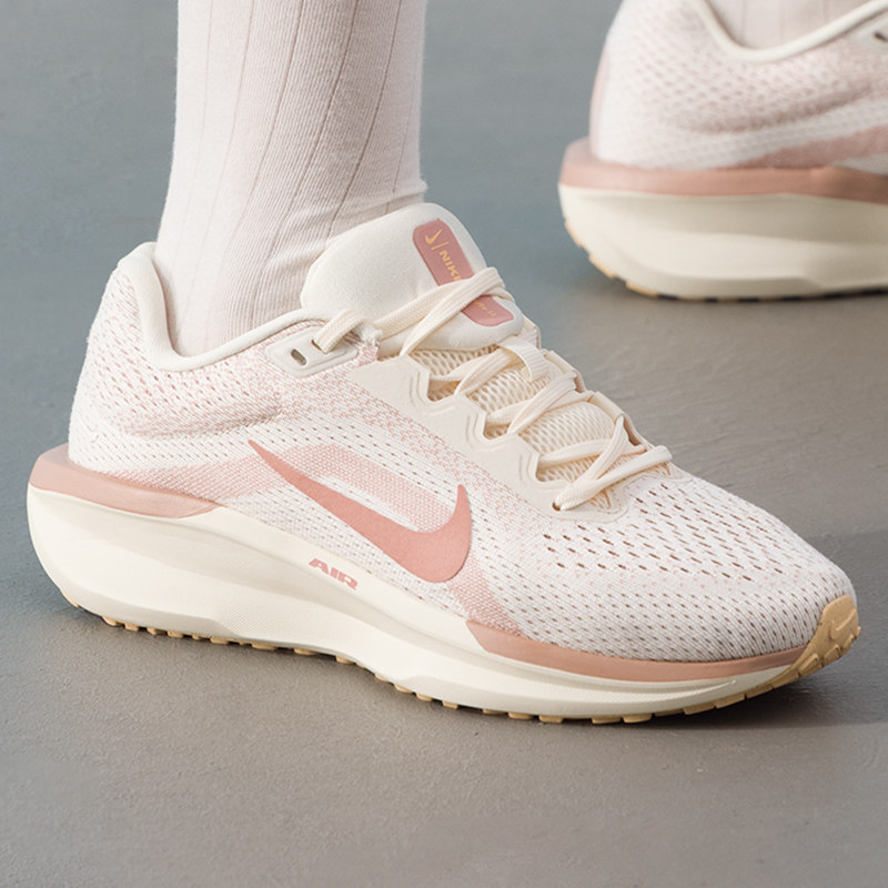 耐克Nike女鞋官方正品新款浅粉色休闲鞋AIR气垫缓震跑步鞋运动鞋