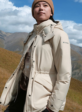 哥伦比亚户外25冬季新品女子金点防水外套鹅绒600蓬羽绒服XR2474