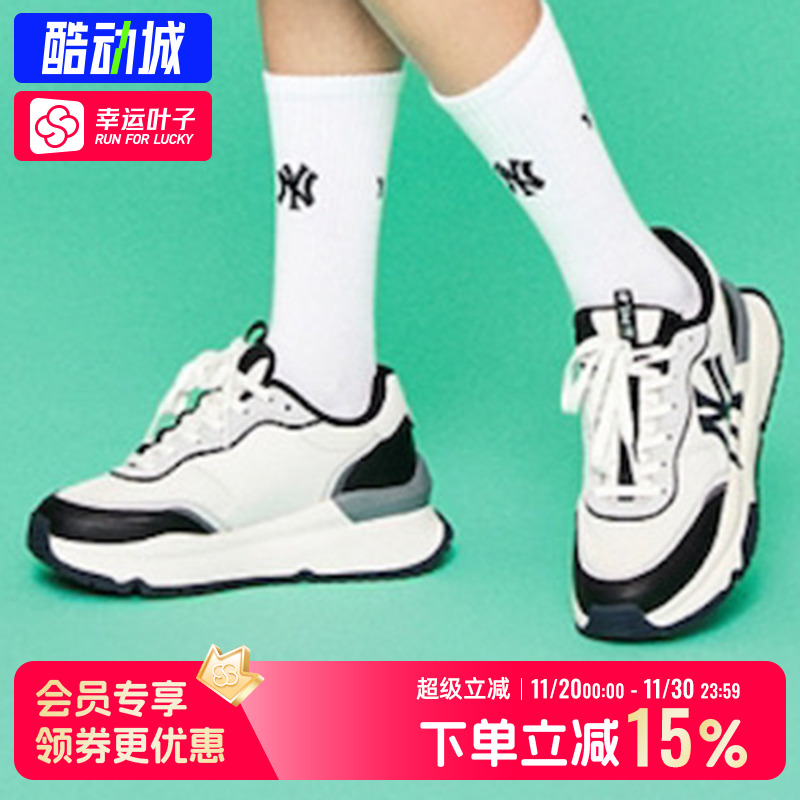 MLB女鞋冬季新款透气复古运动鞋跑鞋纽约洋基休闲鞋子3ASHRJ13N
