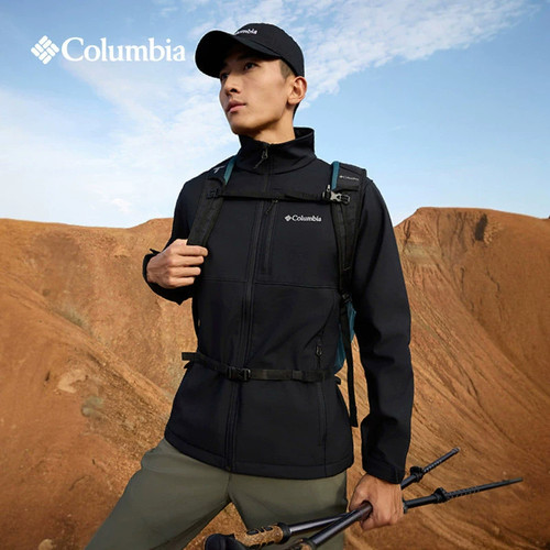 哥伦比亚男装户外服软壳夹克外套