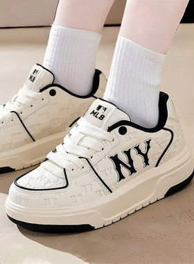 MLB官方厚底板鞋NY男鞋女鞋2026春季新款老爹鞋运动鞋3ASXE035N
