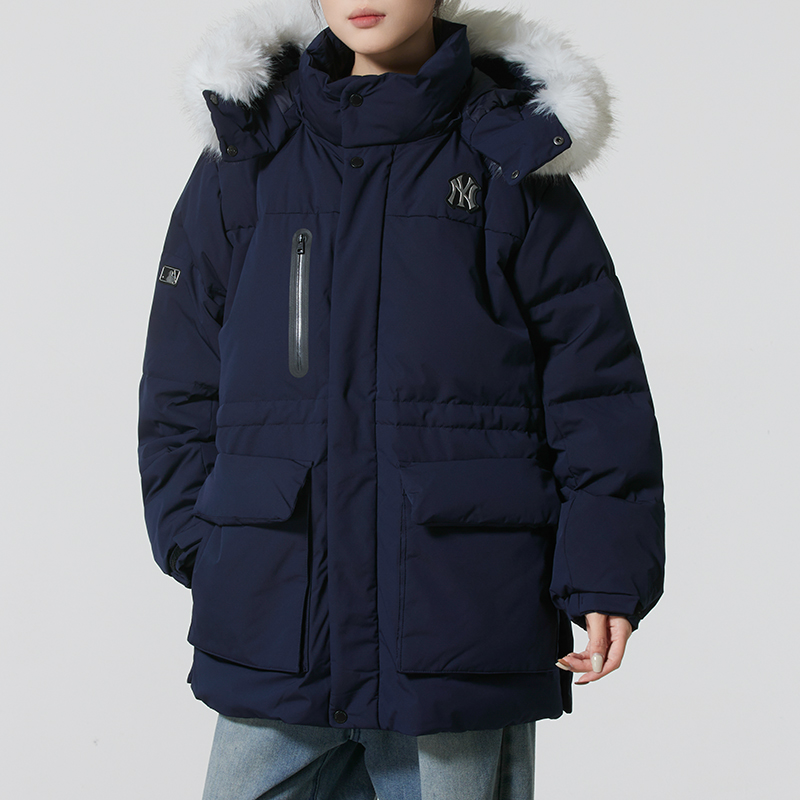 MLB羽绒服童装2025冬季新款保暖羽绒外套男童女童运动防风夹克