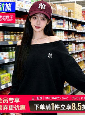 MLB官方卫衣女装2026春季新款运动服潮流休闲圆领套头衫3FMTB1161