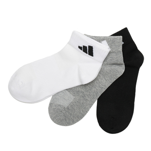 阿迪达斯三双装运动袜耐磨舒适训练袜透气跑步休闲短袜子JC9268