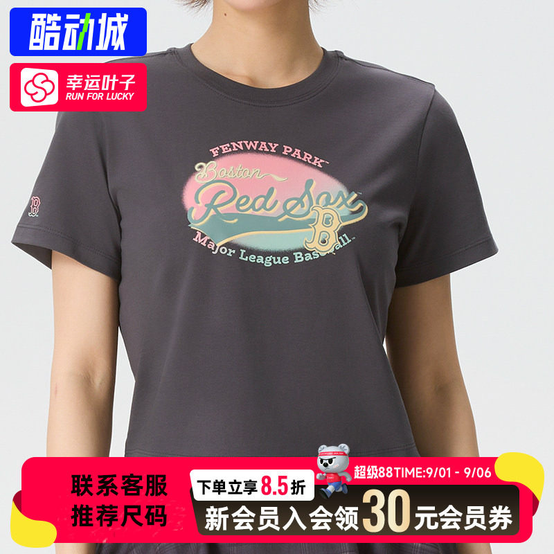 幸运叶子|MLB女装短袖秋季新款潮流时尚凉感复古印花短款潮流T恤图片