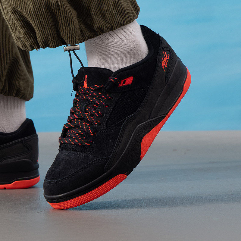 耐克男鞋官方正品JORDAN FLIGHT COURT篮球鞋2026新款黑色运动鞋