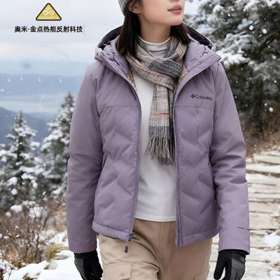 哥伦比亚羽绒服女冬季新款户外休闲防水650蓬钛金鸭绒保暖外套女