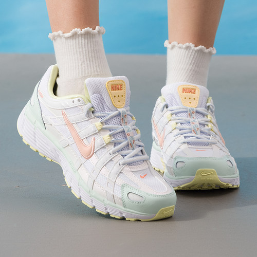 NIKE耐克女鞋2026春季新款运动鞋P-6000复古网面休闲鞋厚底老爹鞋