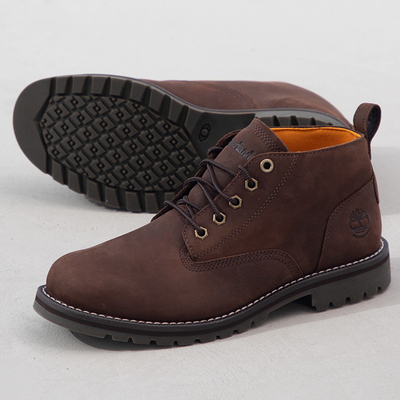 添柏岚棕色靴子男鞋冬季新款复古休闲鞋中帮运动鞋男士短靴A44MG