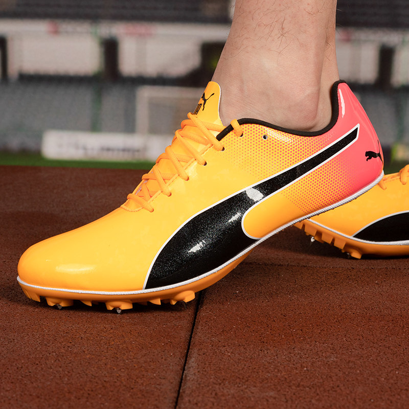 彪马男鞋女鞋官方正品evoSPEED Sprint 14日光黄竞速钉鞋专业跑鞋