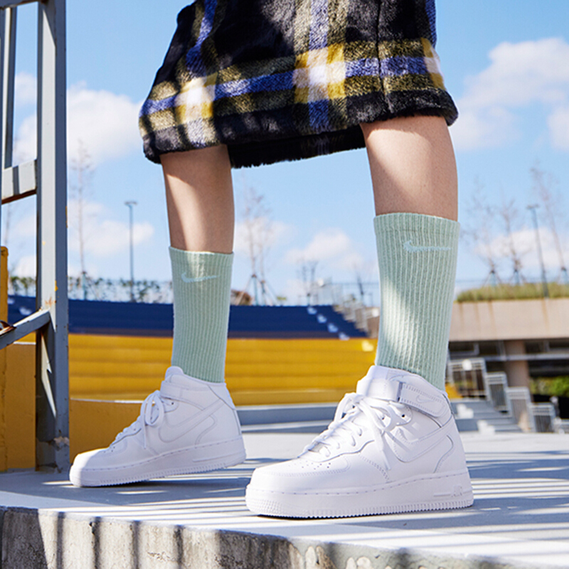 耐克nike男鞋官方正品Air Force 1高帮系带板鞋运动风休闲运动鞋