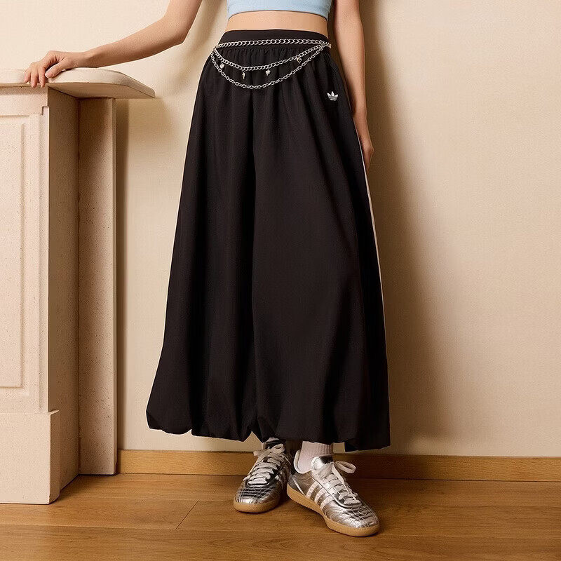 阿迪达斯三叶草官方正品裙子女2026新款花苞裙蓬松运动半身裙女