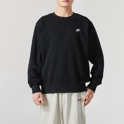 Nike耐克男士2025冬款运动训练卫衣法式毛圈圆领套头衫FN3889-010