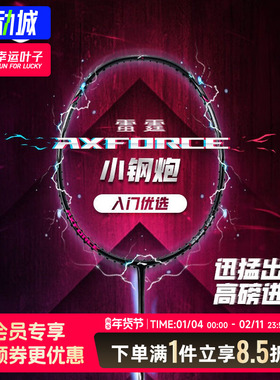 李宁羽毛球拍雷霆 AXFORCE CANNON（4U）黑色比赛训练球拍AYPT307