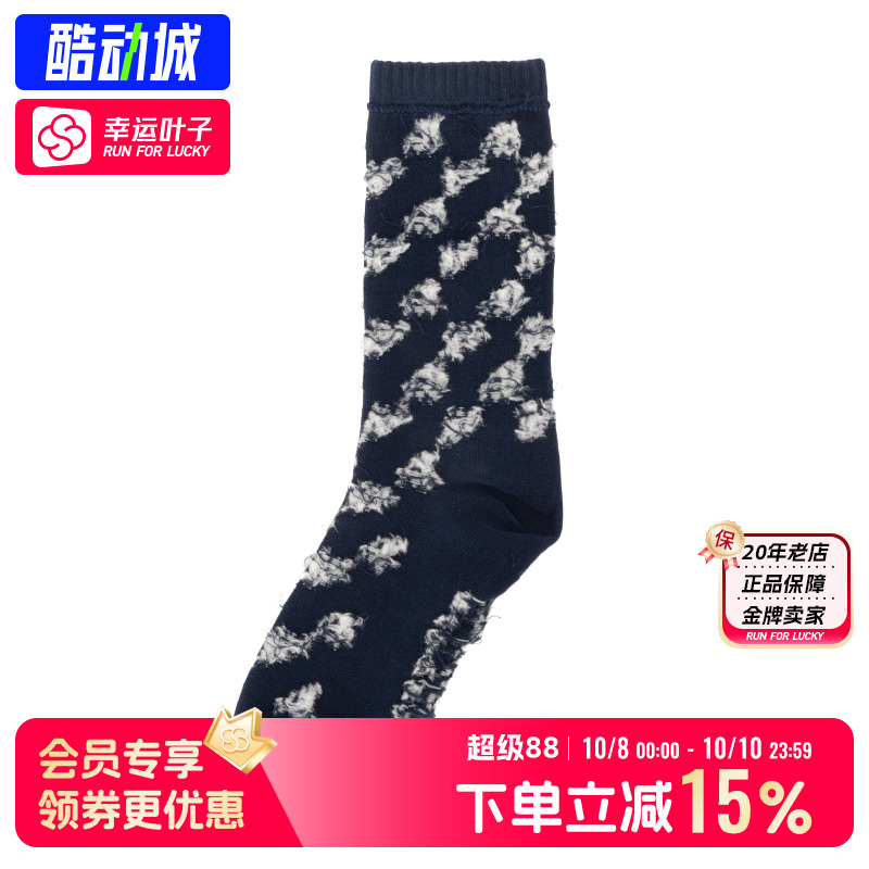 运动袜复古老花高帮休闲袜