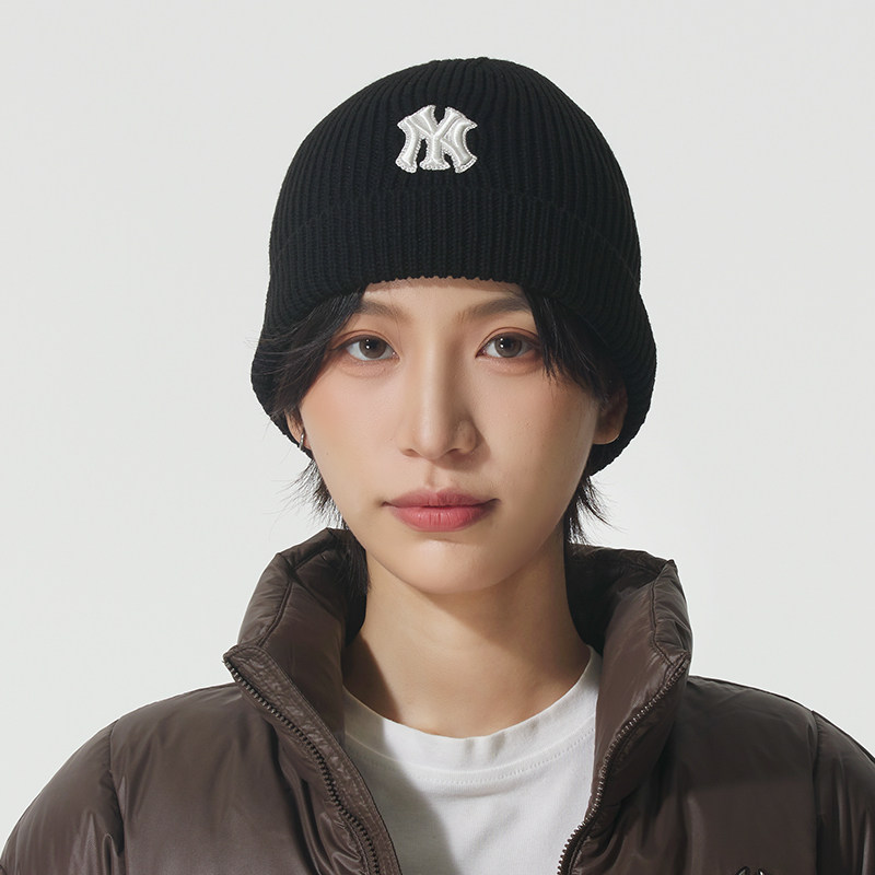 幸运叶子|MLB儿童毛线帽2026秋夏新款时尚保暖运动帽休闲针织帽子图片
