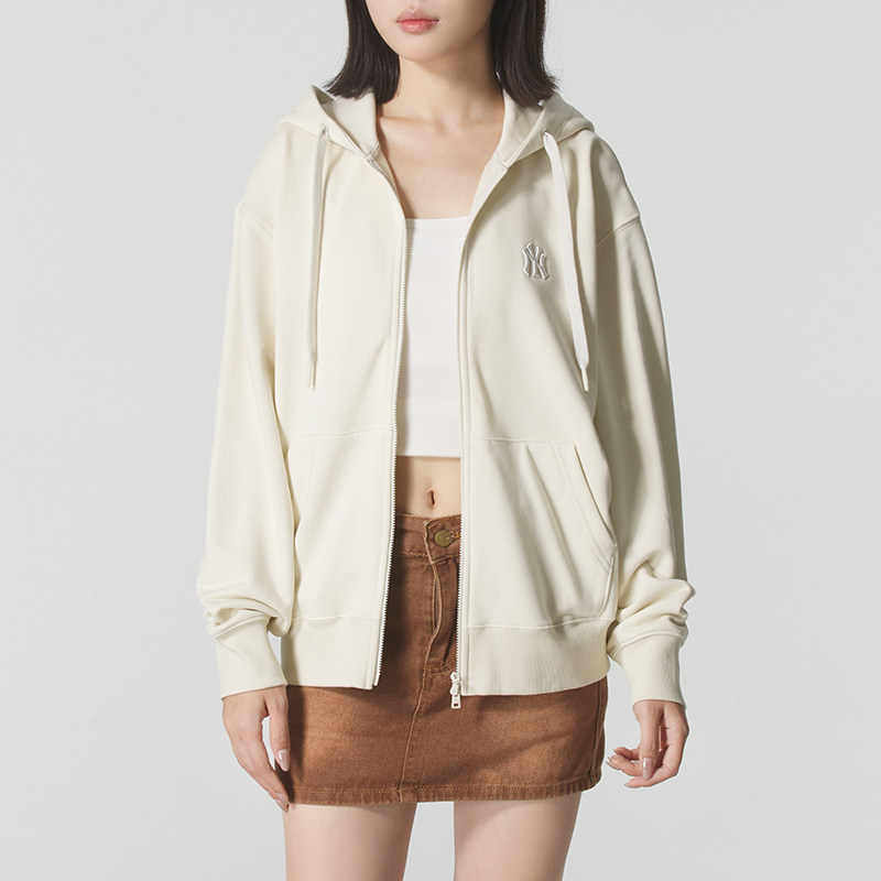 MLB官方正品针织外套男装女装26新款宽松连帽运动服情侣休闲夹克